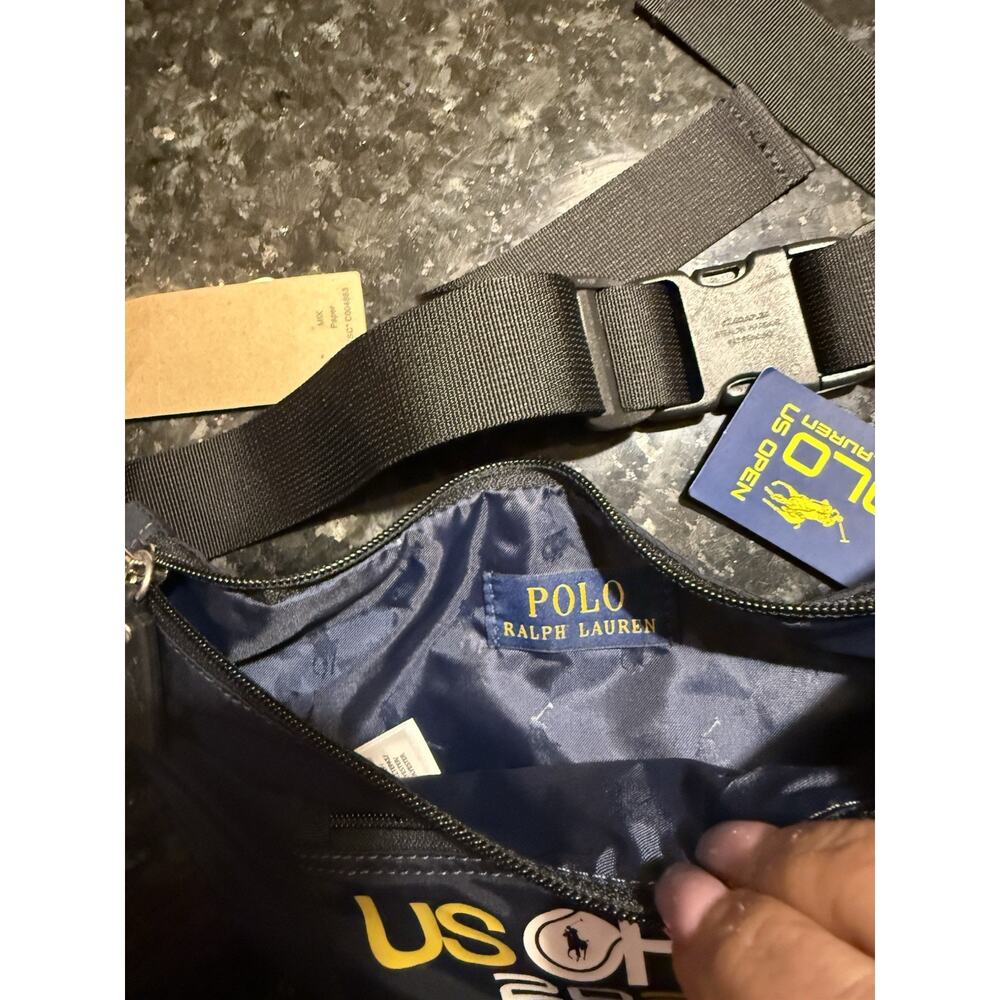 Polo Ralph Lauren US Open 2021 Tennis Belt Waist Bag Slim Fanny Pack Navy Pony - Picture 3 of 4